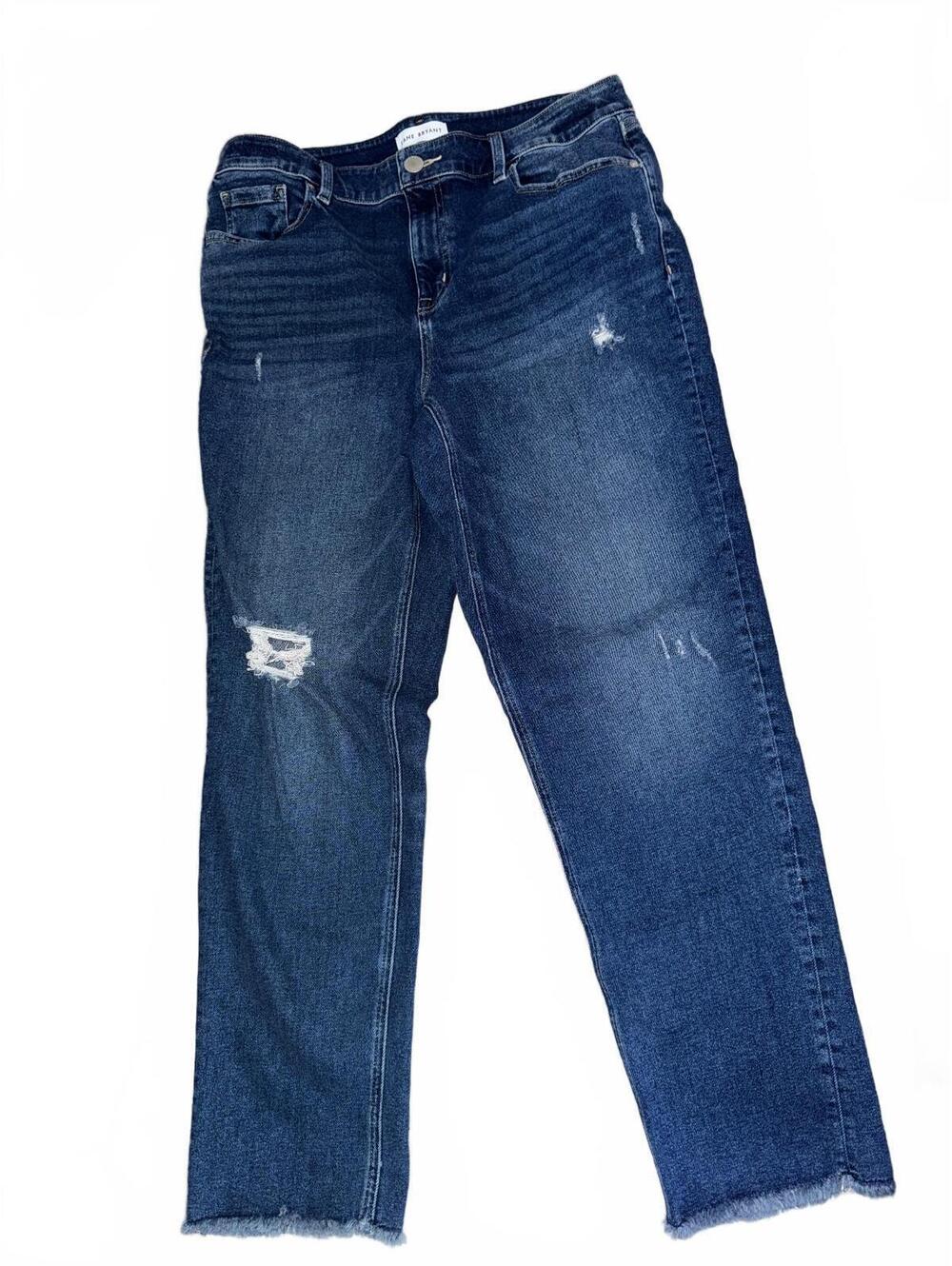 Lane Bryant Distressed Blue Denim Jeans Size 14